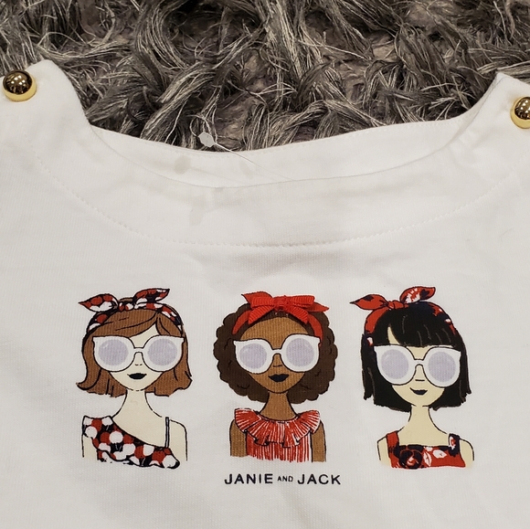 NWOT Cute! Girl's Janie and Jack Shirt size 12-18M - Picture 4 of 6